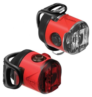 Lezyne Femto USB-Laufwerk Paar Licht Set Rot