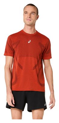 Men's Asics Road Seamless Red Running T-Shirt