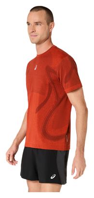 Men's Asics Road Seamless Red Running T-Shirt