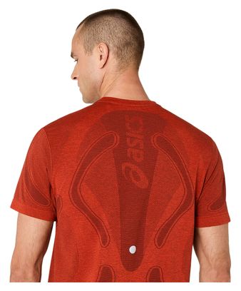 Men's Asics Road Seamless Red Running T-Shirt