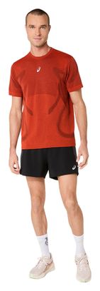 Men's Asics Road Seamless Red Running T-Shirt