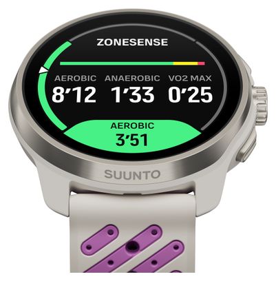 Montre GPS Suunto Race 3S Titanium Orchid Violet/Blanc