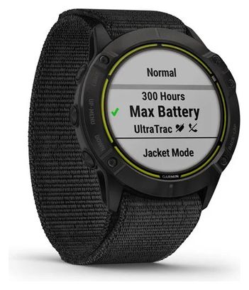 Garmin Enduro Titanium GPS Watch Carbon Grey DLC with UltraFit Nylon Strap Black