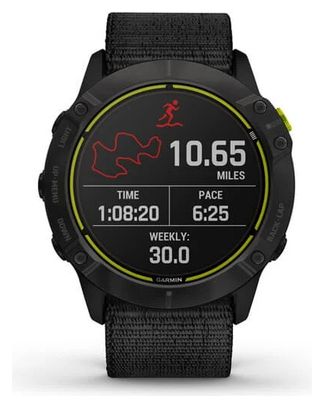 Reloj Garmin Enduro Titanium GPS Carbon Grey DLC con correa de nailon UltraFit Negro