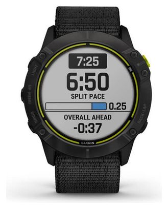 Reloj Garmin Enduro Titanium GPS Carbon Grey DLC con correa de nailon UltraFit Negro