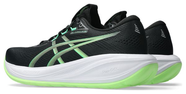 Asics Gel-Cumulus 28 Running Shoes, Black/Green, Men's