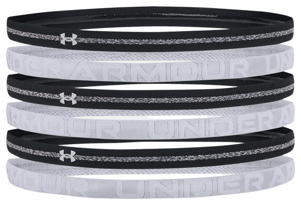 Under Armour HTR Mini Hoofdband Vrouwen Set van 6 Zwart