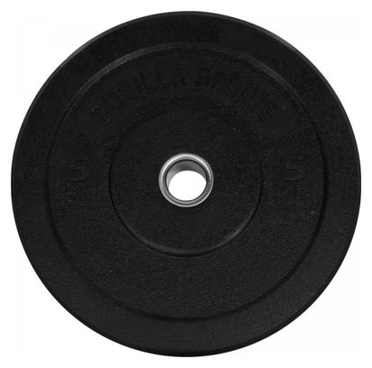 Poids disques olympiques Hi Temp avec absorbeur de chocs - Noir - De 2 5 kg à 25 kg - Poids : 5 KG