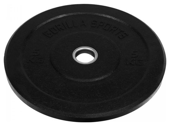 Poids disques olympiques Hi Temp avec absorbeur de chocs - Noir - De 2 5 kg à 25 kg - Poids : 5 KG