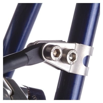 Tubus Clamp Set Rear Carrier Mounting Set for Seatstays Without Eyelets Seatstays Diameter 24 25 mm Alltricks