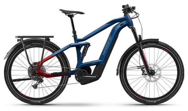 Bicicleta eléctrica de montaña Haibike Adventr FS 9 Sram SX Eagle 12V 625 Wh 27,5'' Todo Suspensión Azul/Rojo