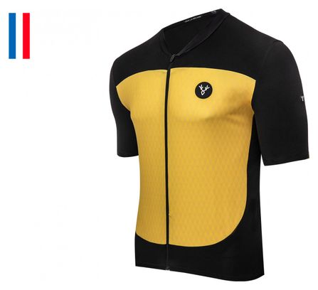 Maillot Manches Courtes LeBram Grand Colombier Jaune Coupe Ajustée