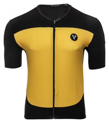 Maillot Manches Courtes LeBram Grand Colombier Jaune Coupe Ajustée