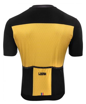 Maillot Manches Courtes LeBram Grand Colombier Jaune Coupe Ajustée