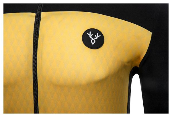 Maillot Manches Courtes LeBram Grand Colombier Jaune Coupe Ajustée