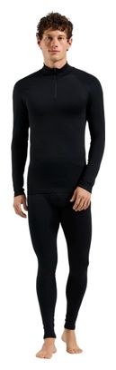 Baselayer Odlo 1/2 Zip Performance Warm Noir Homme