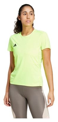 Maillot manches courtes adidas Adizero Jaune Femme