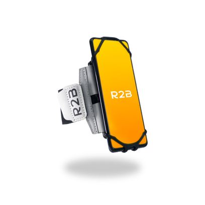 Brassard Téléphone R2B de course avec rotation à 360 degrés - jusqu'à 6 5 pouces Argent