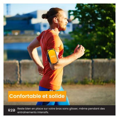 Brassard Téléphone R2B de course avec rotation à 360 degrés - jusqu'à 6 5 pouces Argent