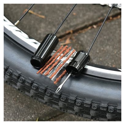 Kit de réparation crevaison tubeless vélo – Outil d’insertion + 5 mèches