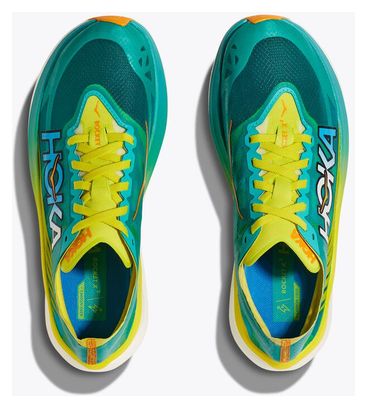 Hoka Rocket X 2 Blauw Groen Geel Unisex Running Shoes