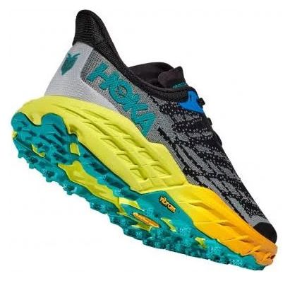 Hoka Speedgoat 5 Trail Running Schuhe Schwarz Gelb Blau