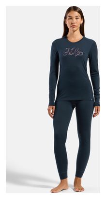 Odlo Merino 200 "80th Anniversary" Edition Baselayer Tights, Blue, Women's