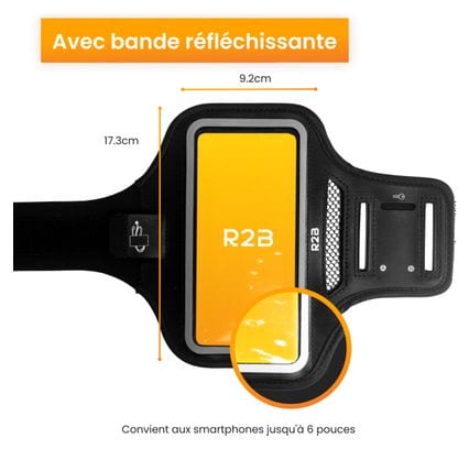 Brassard Téléphone R2B Imperméable pour Course Jusqu'à 6 pouces