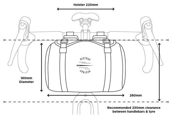 Restrap Race Bar Bag 7L Handlebar Bag Black