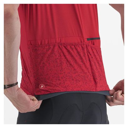 Maillot Manches Courtes Castelli Unlimited Terra Rouge