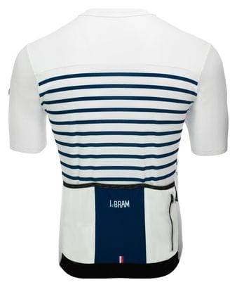 LeBram Ventoux Short Sleeve Jersey White Blue Slim Fit