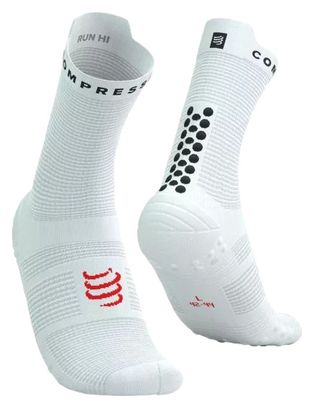 Compressport Pro Racing Socks v4.0 Run High Blanco Negro Rojo