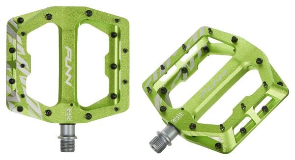 Pair of Funn Funndamental Flat Pedals GRS Green