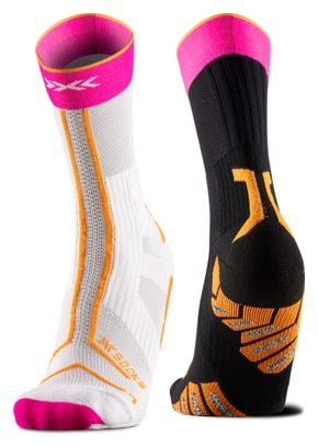 X-Socks Trail Terraskin Expert Crew Socken Schwarz/Weiß/Pink