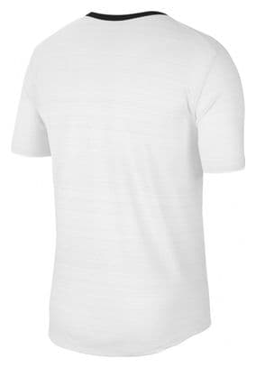 Maillot Manches Courtes Nike Dri-Fit Miler Blanc