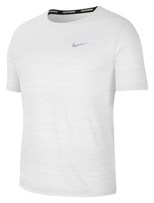 Maillot Manches Courtes Nike Dri-Fit Miler Blanc