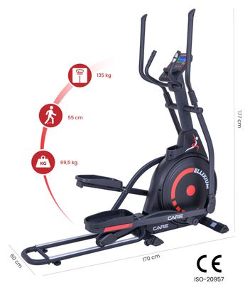Vélo elliptique ELLIXIUM FD - CARE - pliable et connecté