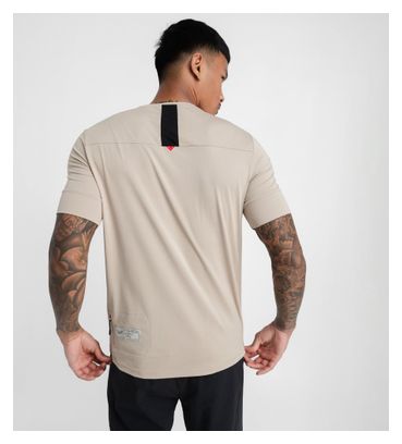 T-shirt cyclisme gravel homme Cedar Beige