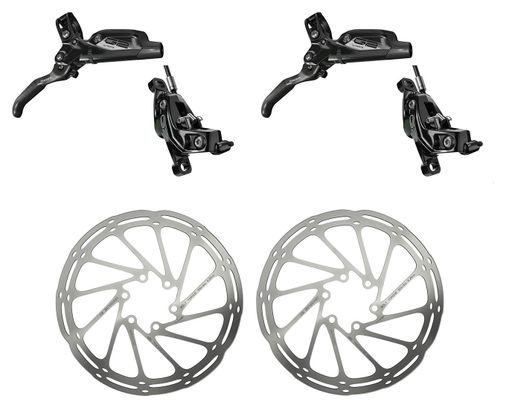 Pair of brakes Sram G2 Ultimate Black with Sram Centerline Rounded 6 Holes Disc Silver