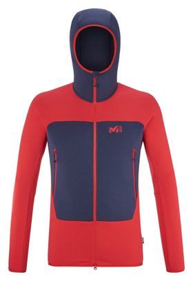Polaire Millet Fusion Grid Hoodie Rouge Homme