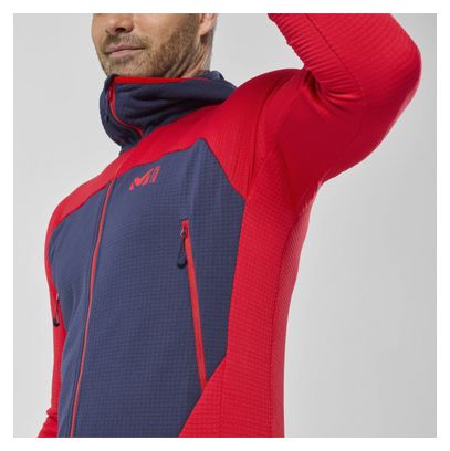 Polaire Millet Fusion Grid Hoodie Rouge Homme