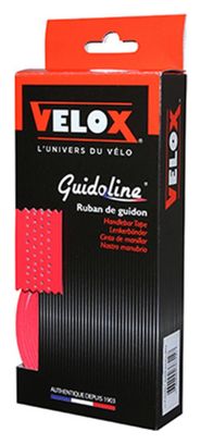 Ruban de guidon Velox gloss perfore rouge brillant