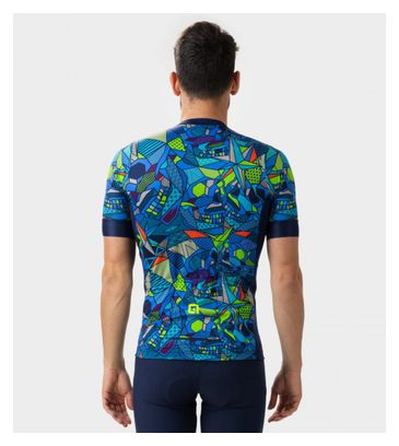 Maillot Manches Courtes Alé Over Bleu