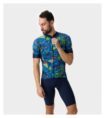 Maillot Manches Courtes Alé Over Bleu