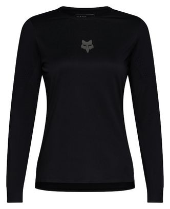 Maillot de manga larga Fox Flexair negro para mujer