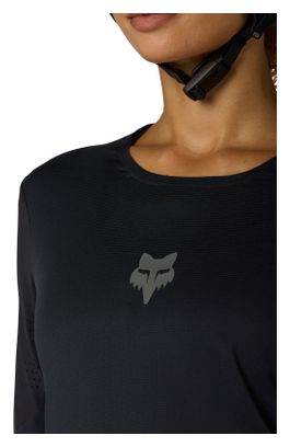Maillot de manga larga Fox Flexair negro para mujer