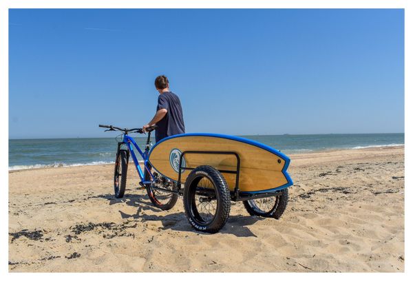 Remorque vélo spéciale plage - roue fat bike