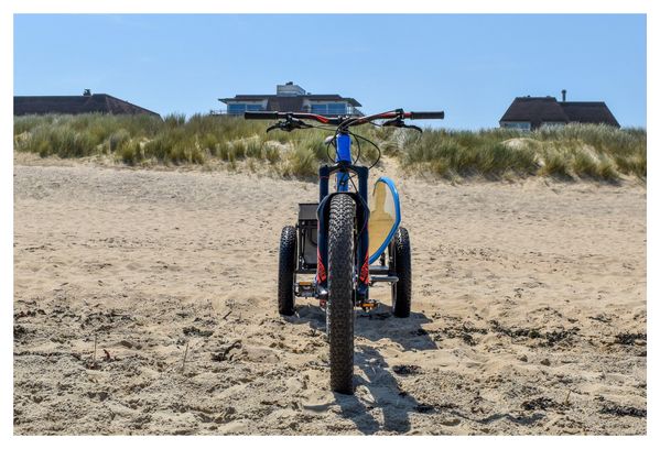 Remorque vélo spéciale plage - roue fat bike