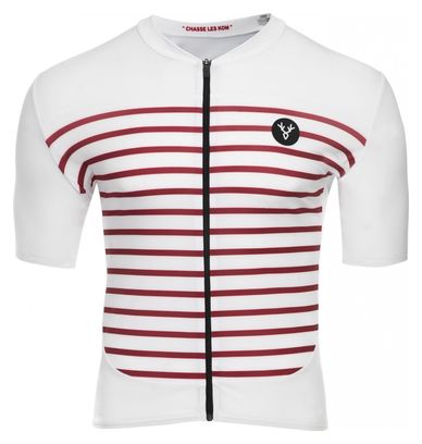 Maillot mangas cortas LeBram Ventoux Burdeos blanco Slim Fit