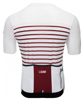 Maillot mangas cortas LeBram Ventoux Burdeos blanco Slim Fit